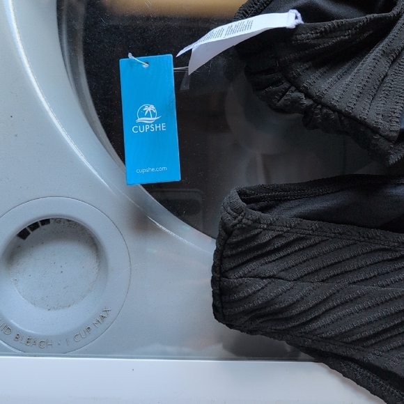 Black Ribbed Bikini Set - Picture 4 of 6